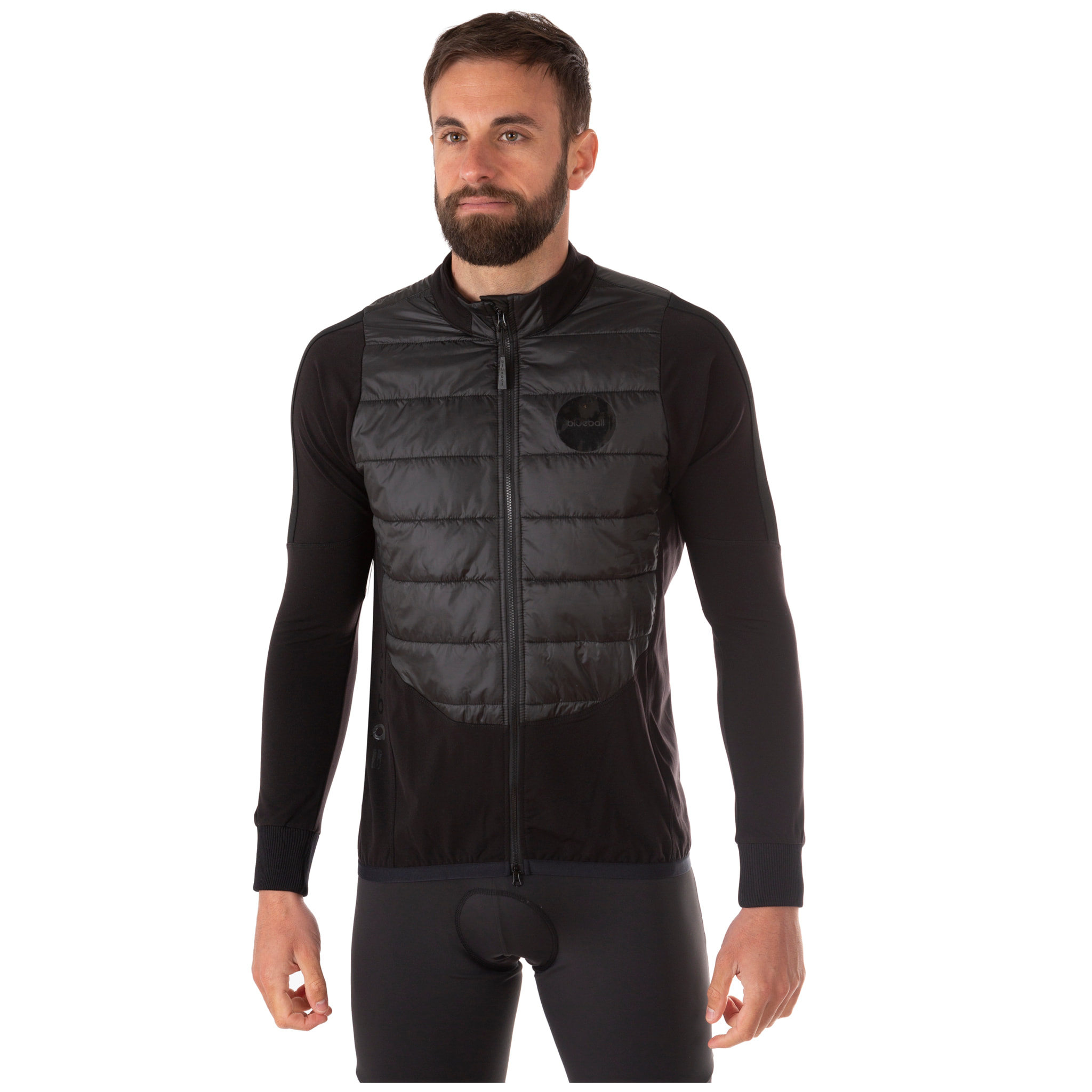 Chaqueta ciclista hombre manga larga negro