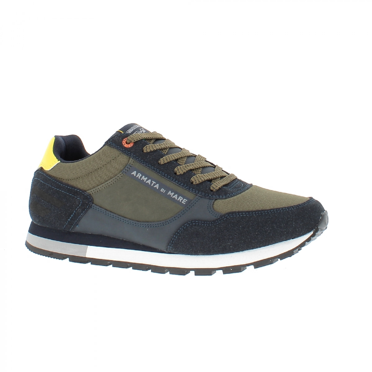 Armata di Mare Scarpe Uomo Sneakers Vintage Running con Soletta Rimovibile in Memory Foam AMU W22N236 Navy Khaki