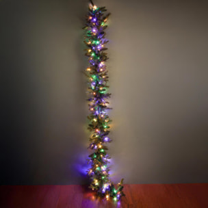 Ghirl.abete 180 tips con 100 led db - Pezzi 1 - BIANCO - Bianchi Dino SpA