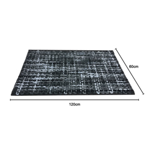 Tappeto Bagno Doccia Antiscivolo Super Assorbente Modello Plot Nero
