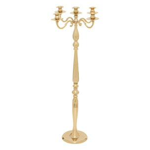 Chandelier 5 têtes H.100cm métal doré