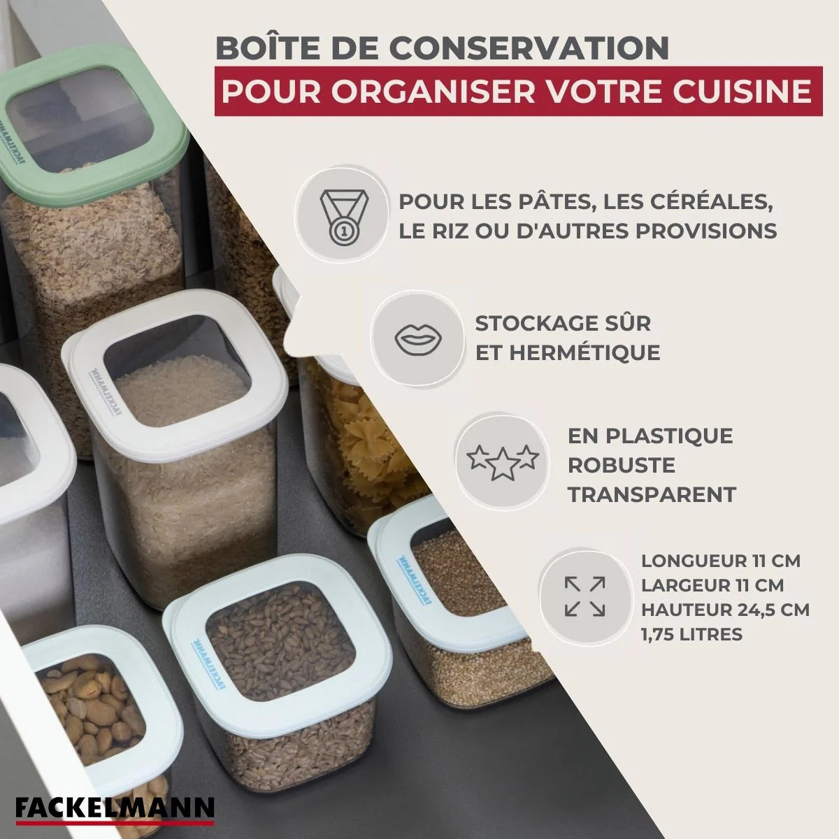 Boite à Provisions Fackelmann Storage
