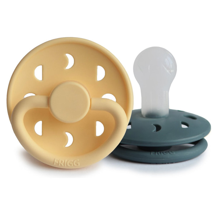 Frigg Pack 2 Chupetes Block Silicona Moon Phase