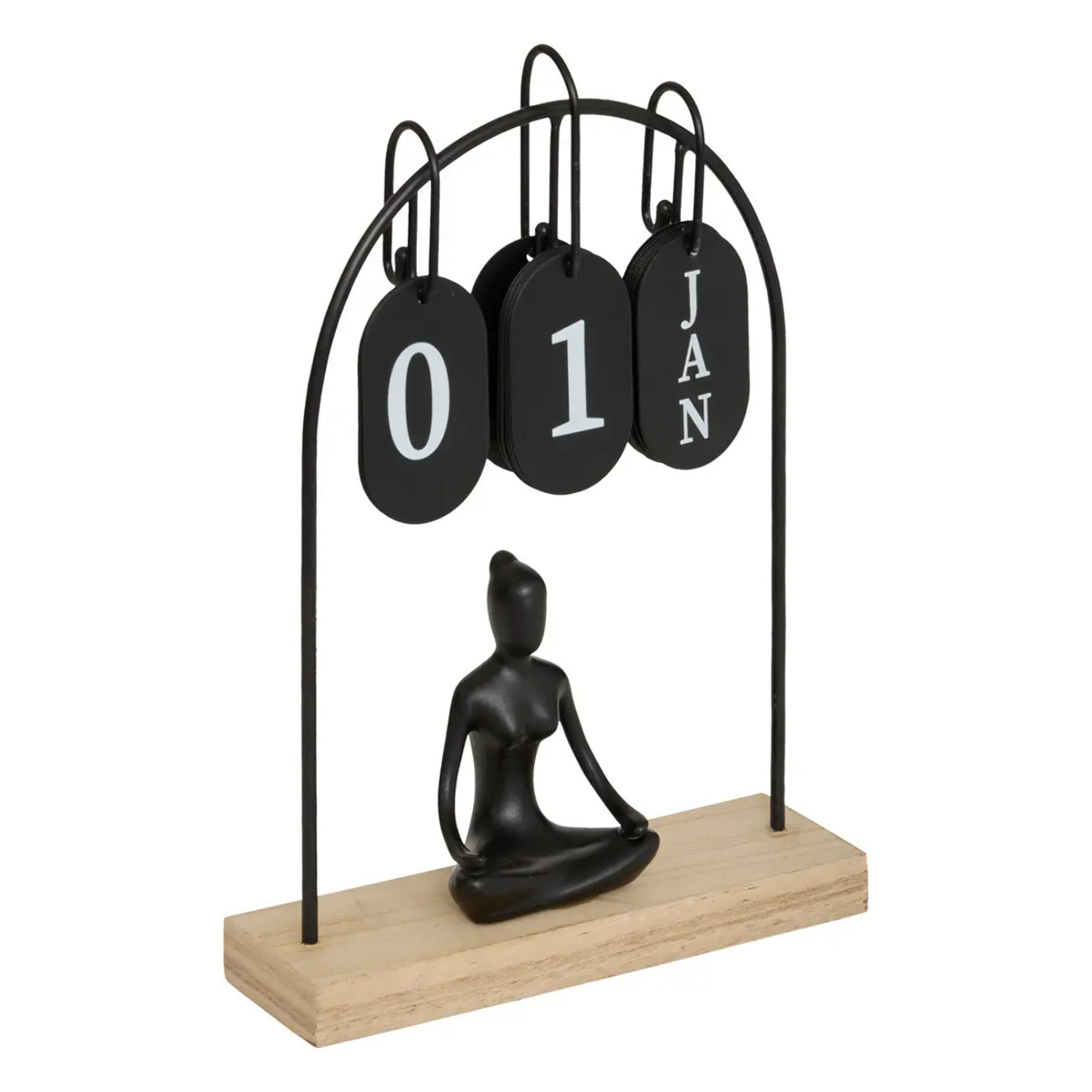 Calendrier métal Yogi H.28,5cm assorti