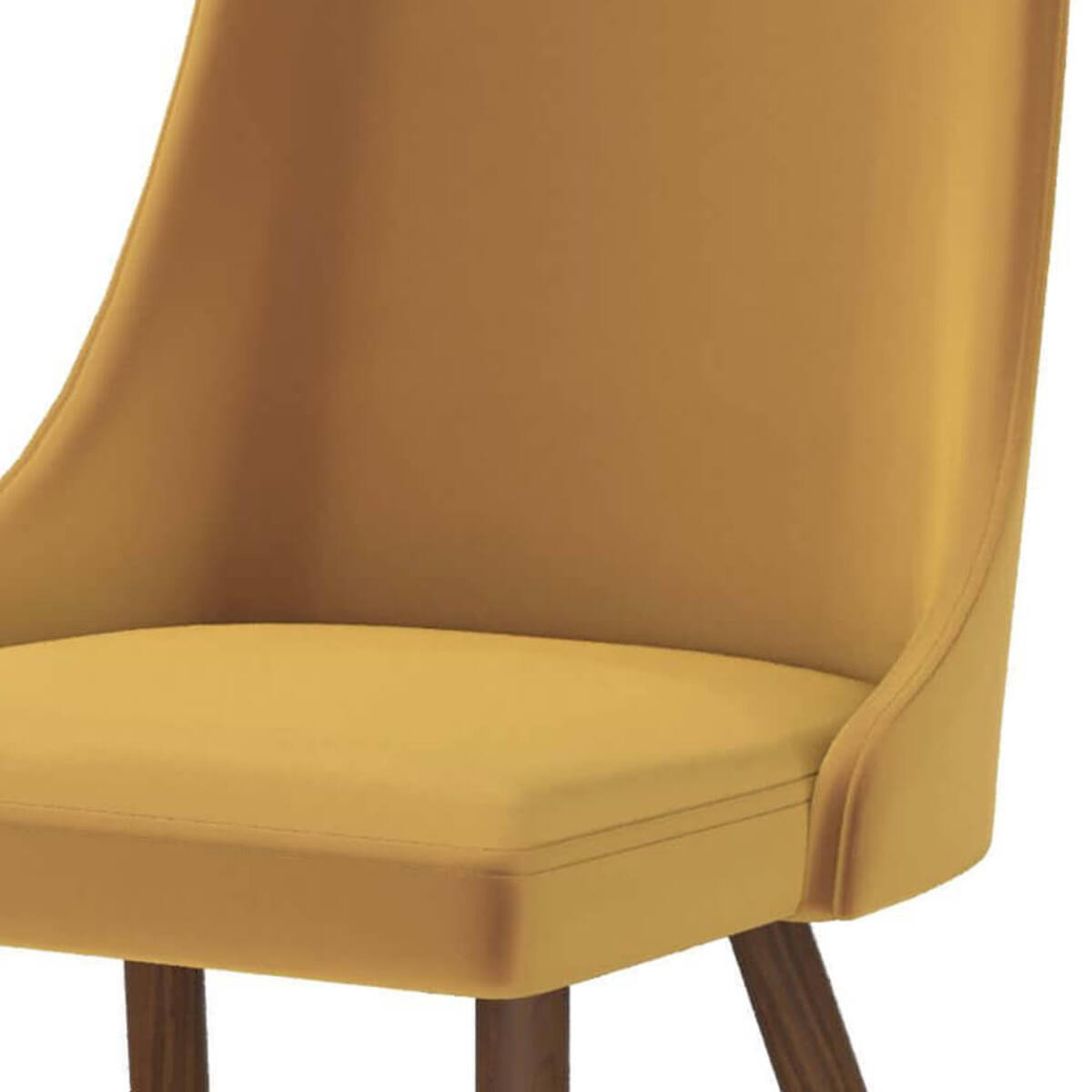 Chaise Vinni en velours jaune moutarde (lot de 2)