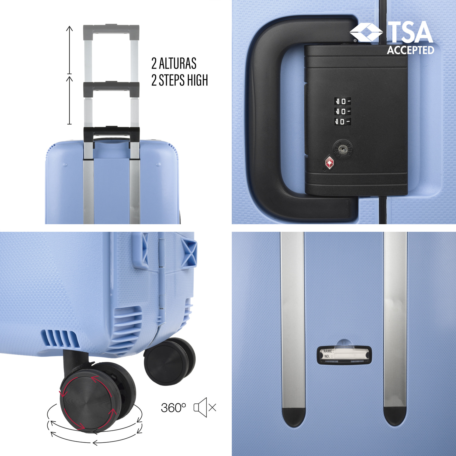 Maleta Pp Mediana Jaslen Orleans Azul