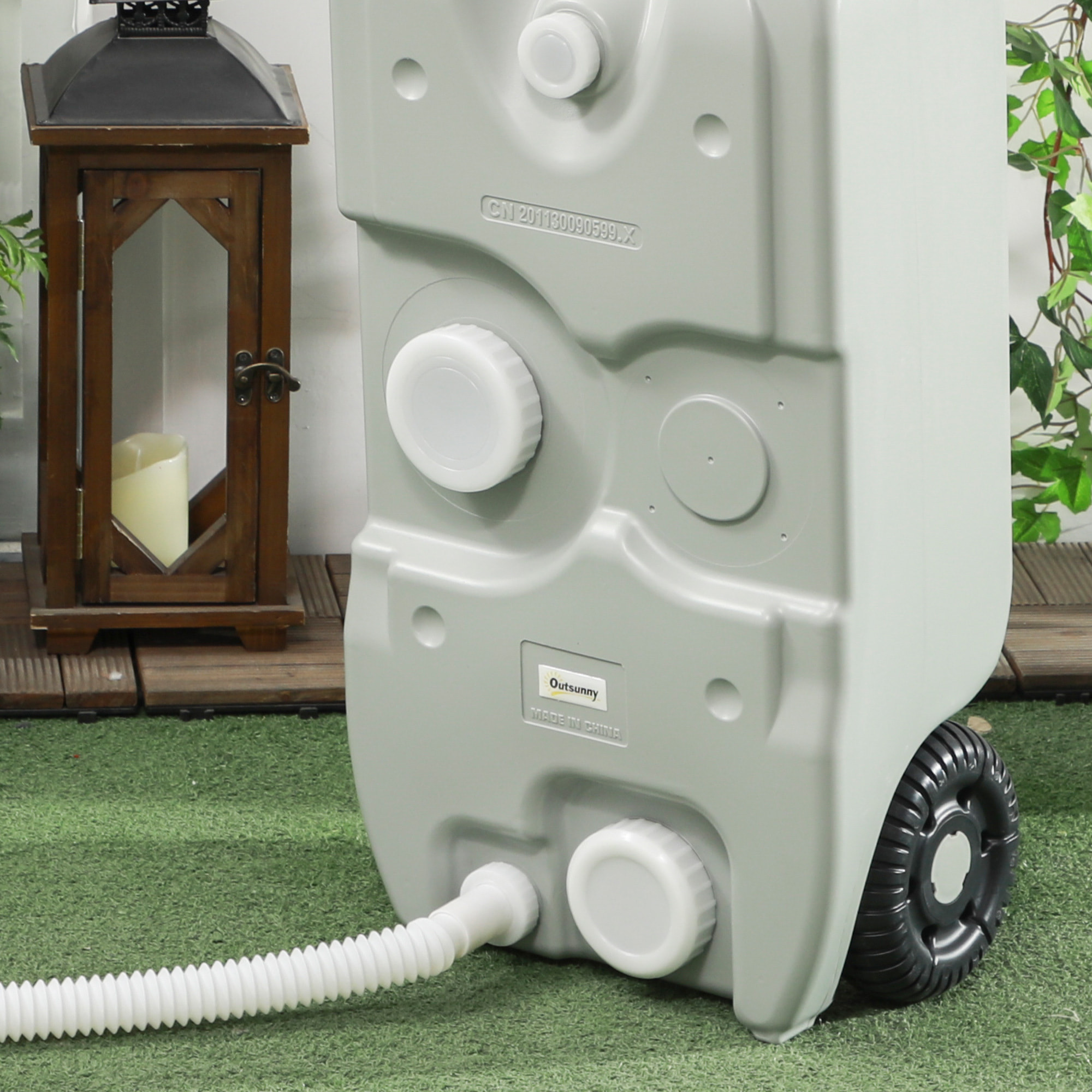 Contenedor de Agua 40 L con Ruedas Tanque de Agua Portátil con Manija Metálica y Grifo para Caravanas Autocaravanas Camping al Aire Libre