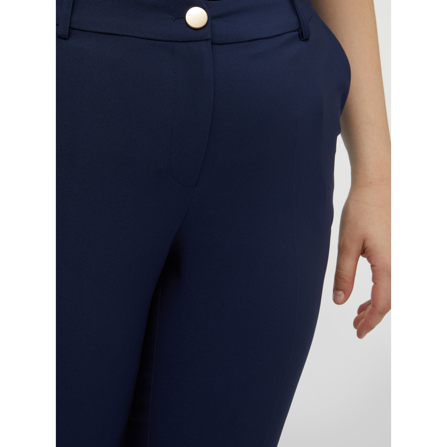 Fiorella Rubino - Pantalones rectos con pinza planchada - Azul