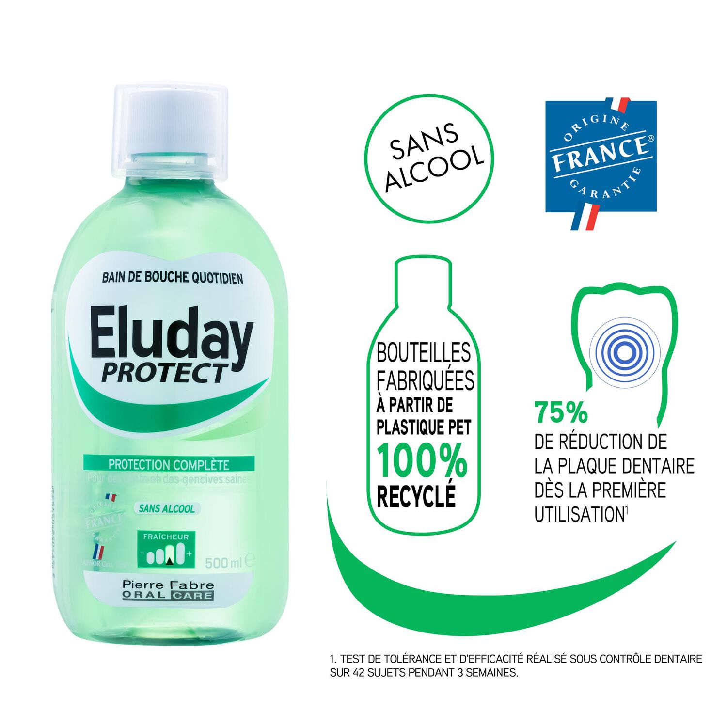 Eluday Protect - Bain de bouche quotidien protection complète 500 ml