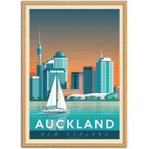 Affiche - Auckland - Olahoop Travel Posters