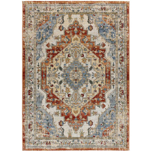 LUNA Alfombra de estilo vintage para interior/exterior en color caldera, varias medidas disponibles.