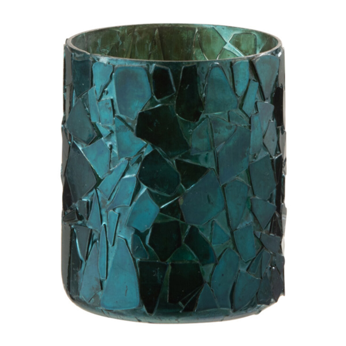 J-Line photophore Paillettes - verre - bleu - 3 pcs