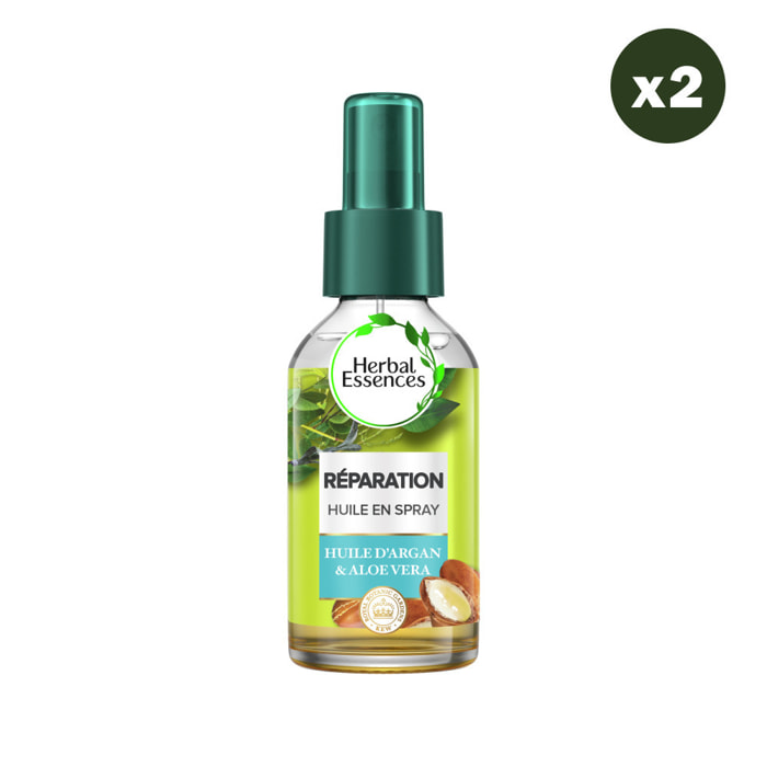 Huiles Capillaires En Spray- Herbal Essence - Réparation - Pack de 2