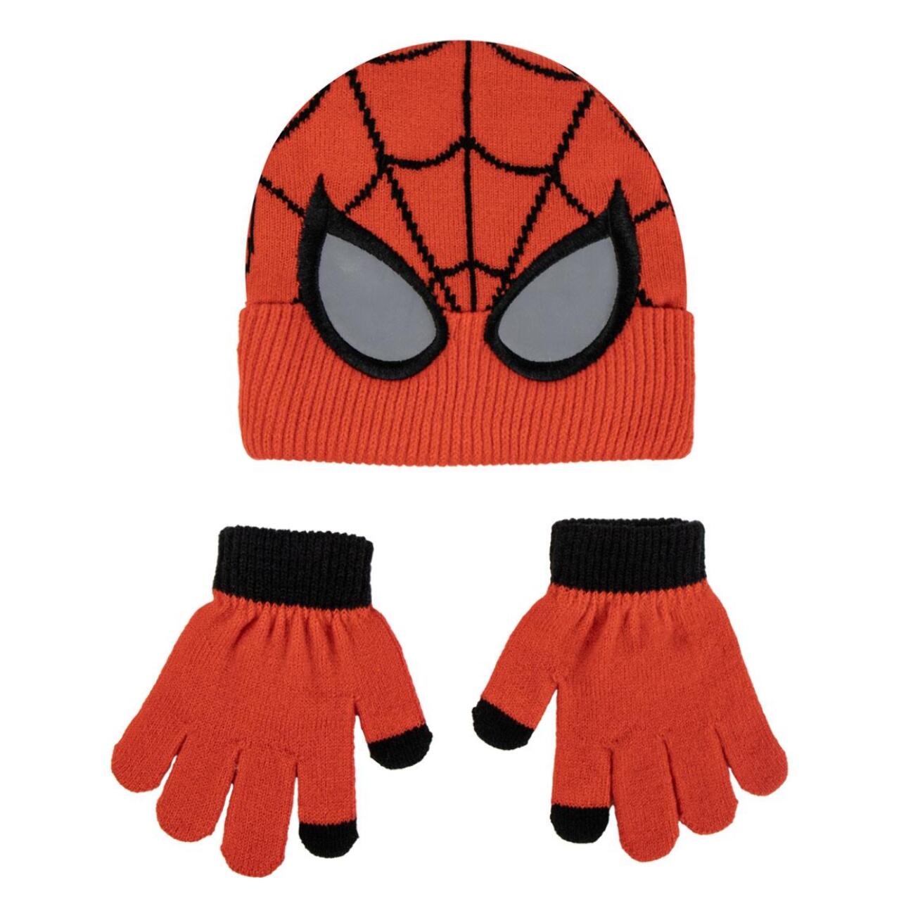 Set gorro y guantes infantil unisex "Spiderman"