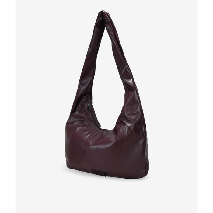 Bolso bandolera burdeos grande y blando