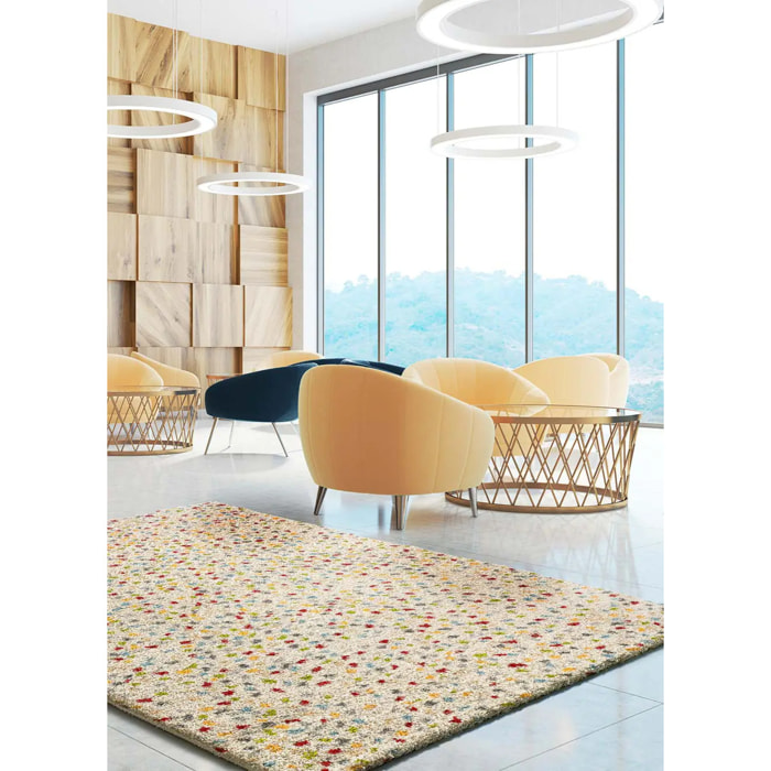 KASBAH Alfombra tipo shaggy en beige, varias medidas disponibles