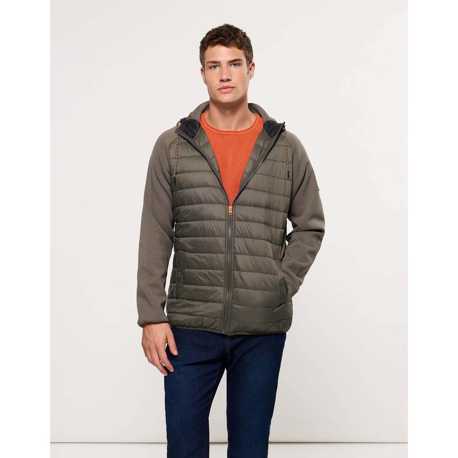 Chaqueta con Capucha Caqui - Nuni