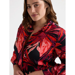 Fiorella Rubino - Camicia dalla stampa foliage - Nero