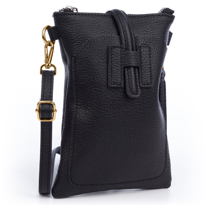 Battipaglia Cartera Mujer. Piel auténtica Dollaro.