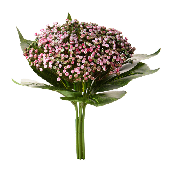 Ortensia Cespuglio 32 Cm - Pezzi 6 - 25X32X25cm - Colore: Rosa - Bianchi Dino - Fiori Artificiali