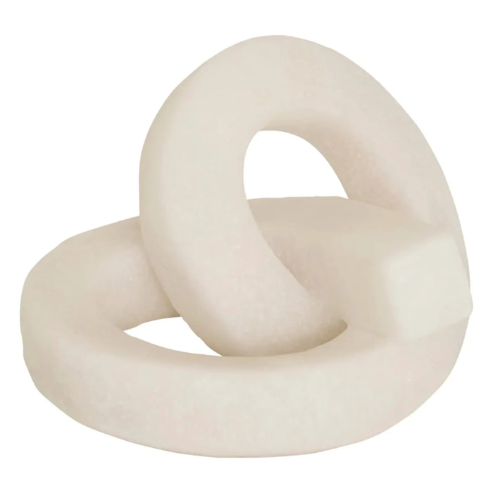 Déco à poser Louan H.20cm résine blanc