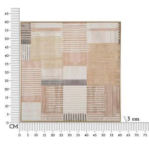 STAMPA DIPINTA SU TELA LIGNES C/CORNICE -B- CM 60X3X60