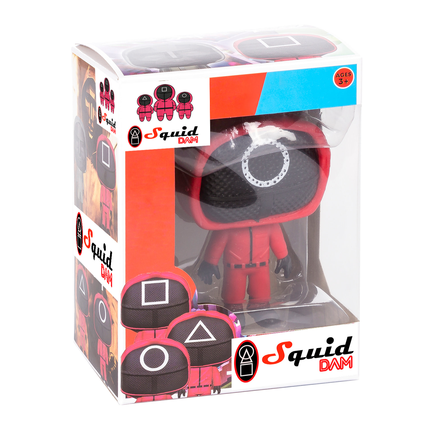 DAM Figura Squid Pop 11cm. Vigilante círculo. 7,5x5,3x11 Cm. Color: Rojo