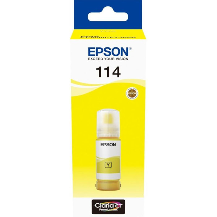 Cartouche d'encre EPSON Bouteille d'Encre Ecotank 114 Jaune (Yellow) - C13T07B340
