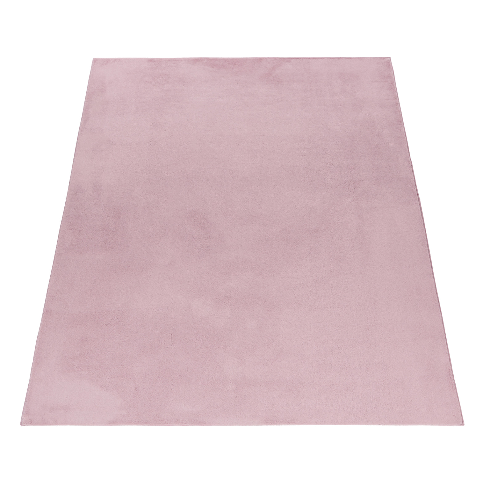 BARROW - Tapis en fausse fourrure doux uni Rose