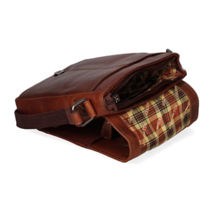 Borsa a tracolla da uomo In Vera pelle Made in Italy 20x25x6 cm