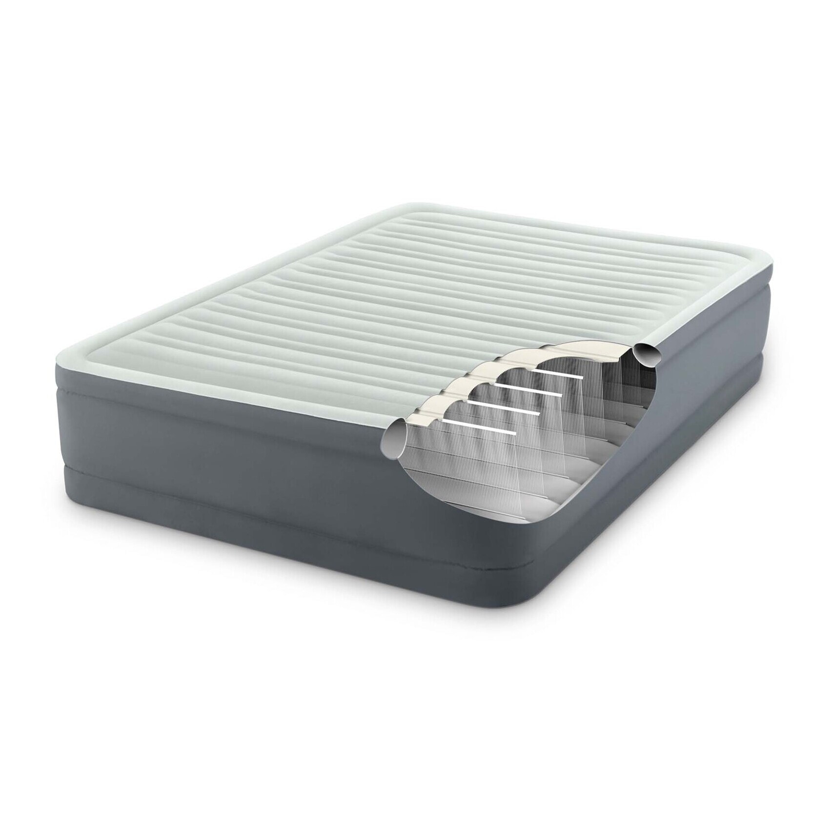 Intex Materasso Gonfiabile Dura-Beam PremAire Matrimoniale Autogonfiante, 152x203x46 cm