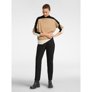 Elena Mirò - Pantaloni slim in tessuto tecnico - Nero