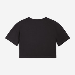 T-shirt da bambina comfort fit corta in vita