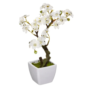 Cerisier artificiel "Mela" blanc H26cm