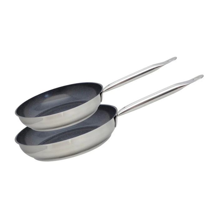 Set de 2 Poêles 24 et 28 cm céramique sans PFAS Profi Therm Platinum Elo