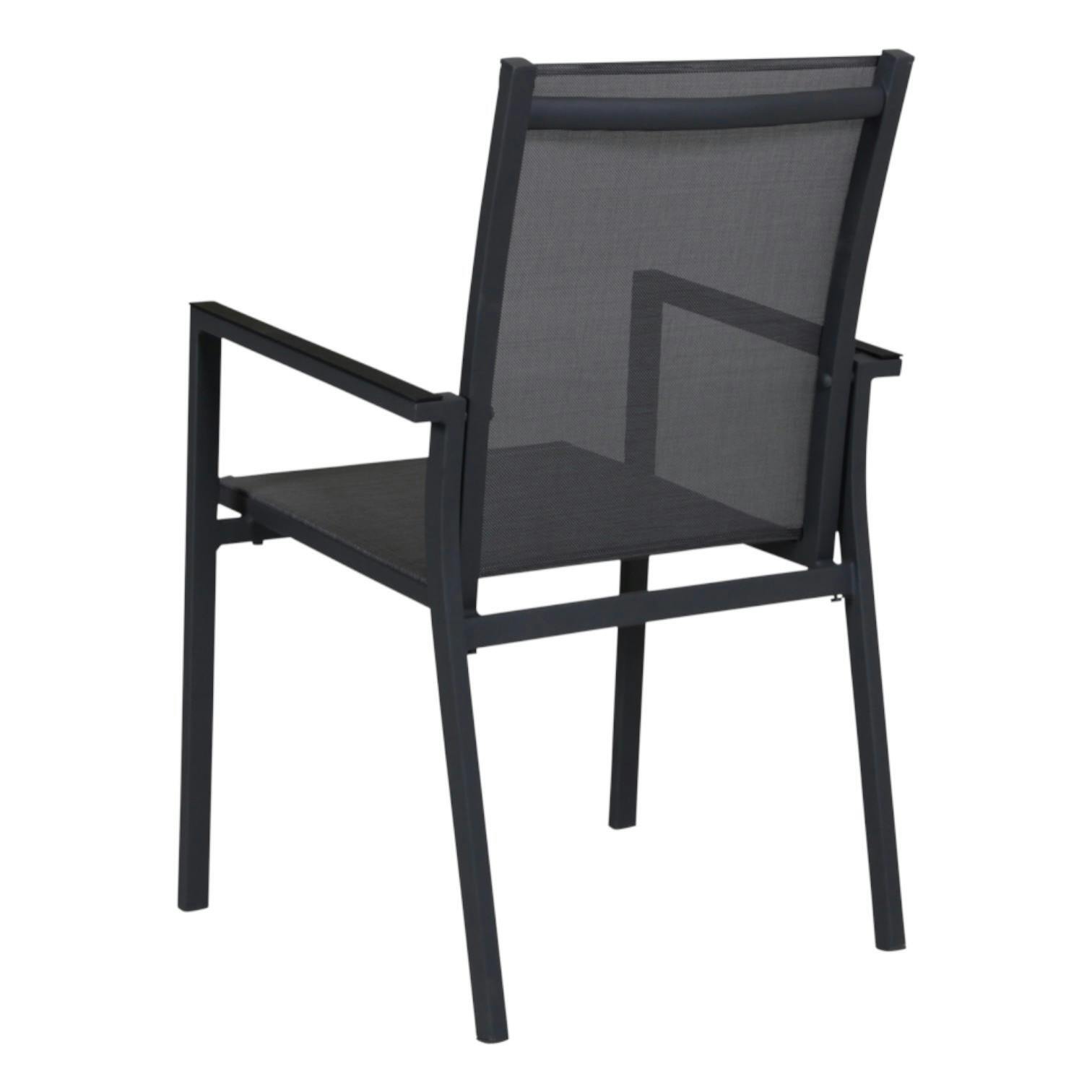 Fauteuil de jardin gris anthracite en aluminium (lot de 2) OSLO