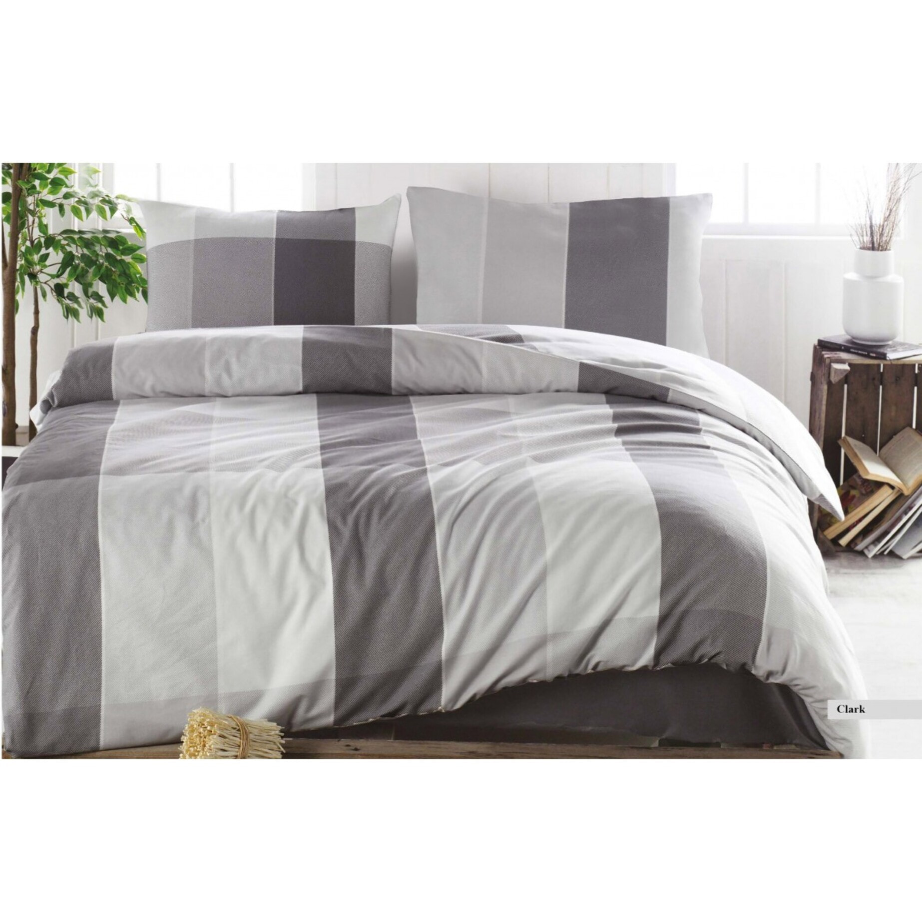 Parure housse de couette et taie(s) d'oreiller coton imprimé