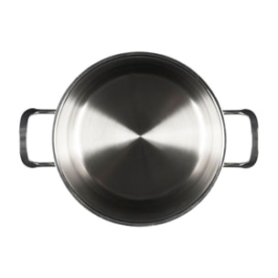 Pentola 20 cm due manici Excelsa – Jazz Cook, Acciaio Argentato