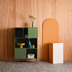 Buffet, meuble de rangement industriel métal 6 compartiments OKLAHOMA