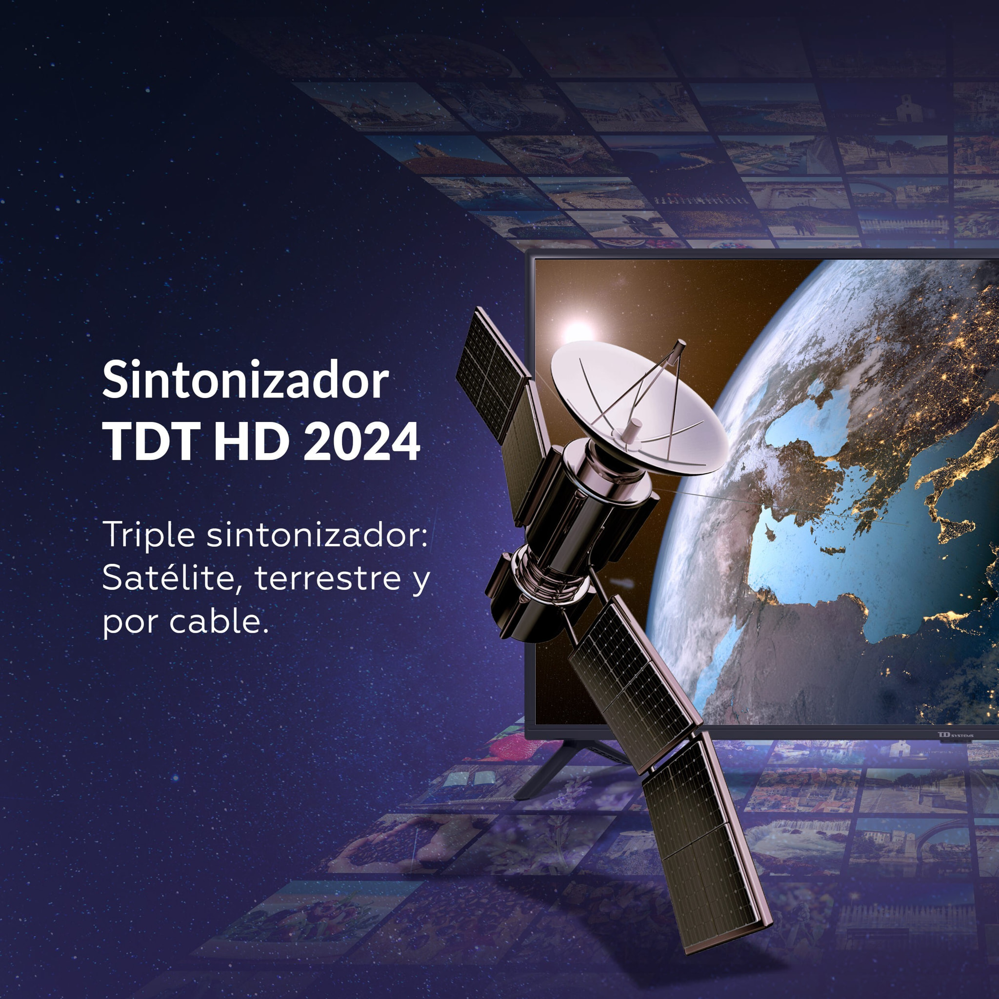 Televisor 32 Pulgadas HD, USB Grabador reproductor, Sintonizador digital DVB-T2/C/S2 - TD Systems PRIME32C19H