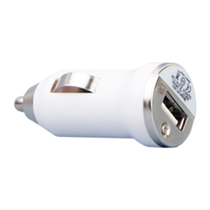 DAM CARICABATTERIA DA AUTO USB 2x2x5 Cm. Colore bianco