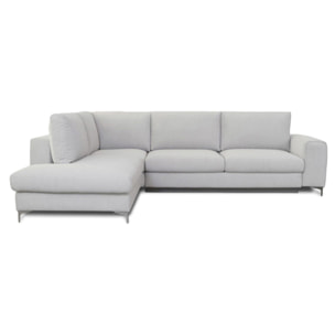 Canapé d'Angle Gauche Tissu Fiesole, 3 Places, Couchage Intégré, Coffre de Rangement, Housse Déhoussable