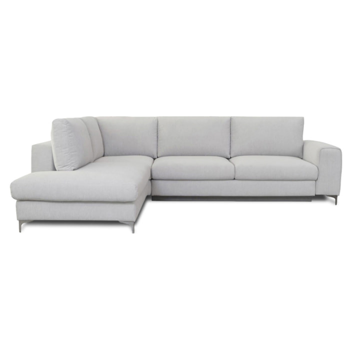 Canapé d'Angle Gauche Tissu Fiesole, 3 Places, Couchage Intégré, Coffre de Rangement, Housse Déhoussable
