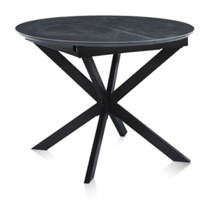 Mesa redonda extensible Onix Negro