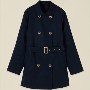 Oltre - Trench midi de doble botonadura - Azul