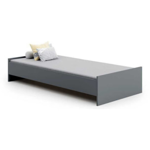 Letto singolo KARO 190x90 grigio per ragazzi