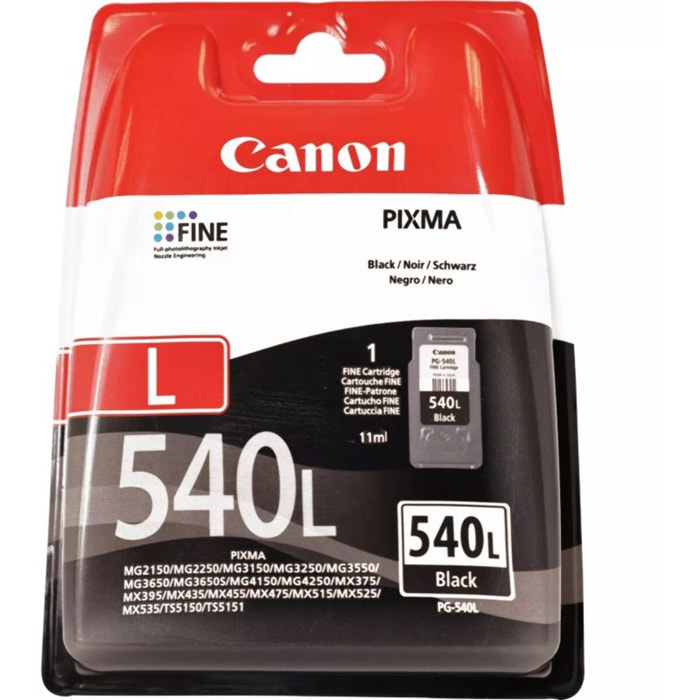 Cartouche d'encre CANON Originale PG-540L Noire Longue Durée - 5223B005