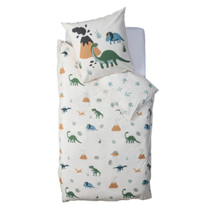 Parure de lit imprimée Au pays des dinosaures 140x200cm