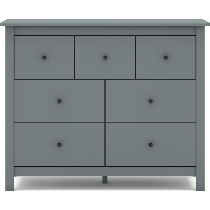 Commode 7 tiroirs en bois massif - MACHA