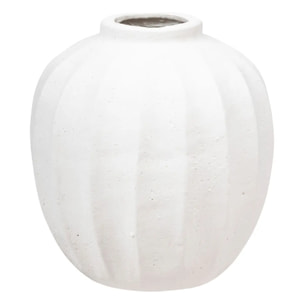 Vase boule "Amia" céramique blanc H28cm